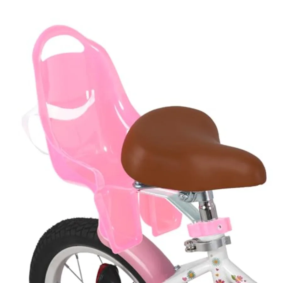 Versatile 12 14 16 Inch Bike for Boys and Girls Ages 2-7 Years with Doll Bike Seat and Streamers for Girls Flag and Number Plat