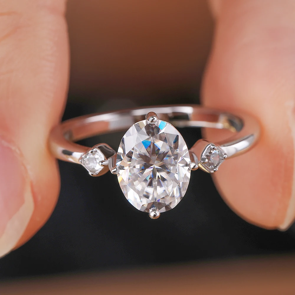 Cincin Pertunangan Moissanite  - Moissanite Engagement Ring 2 Carat D Vvs1 ulasan dan harga