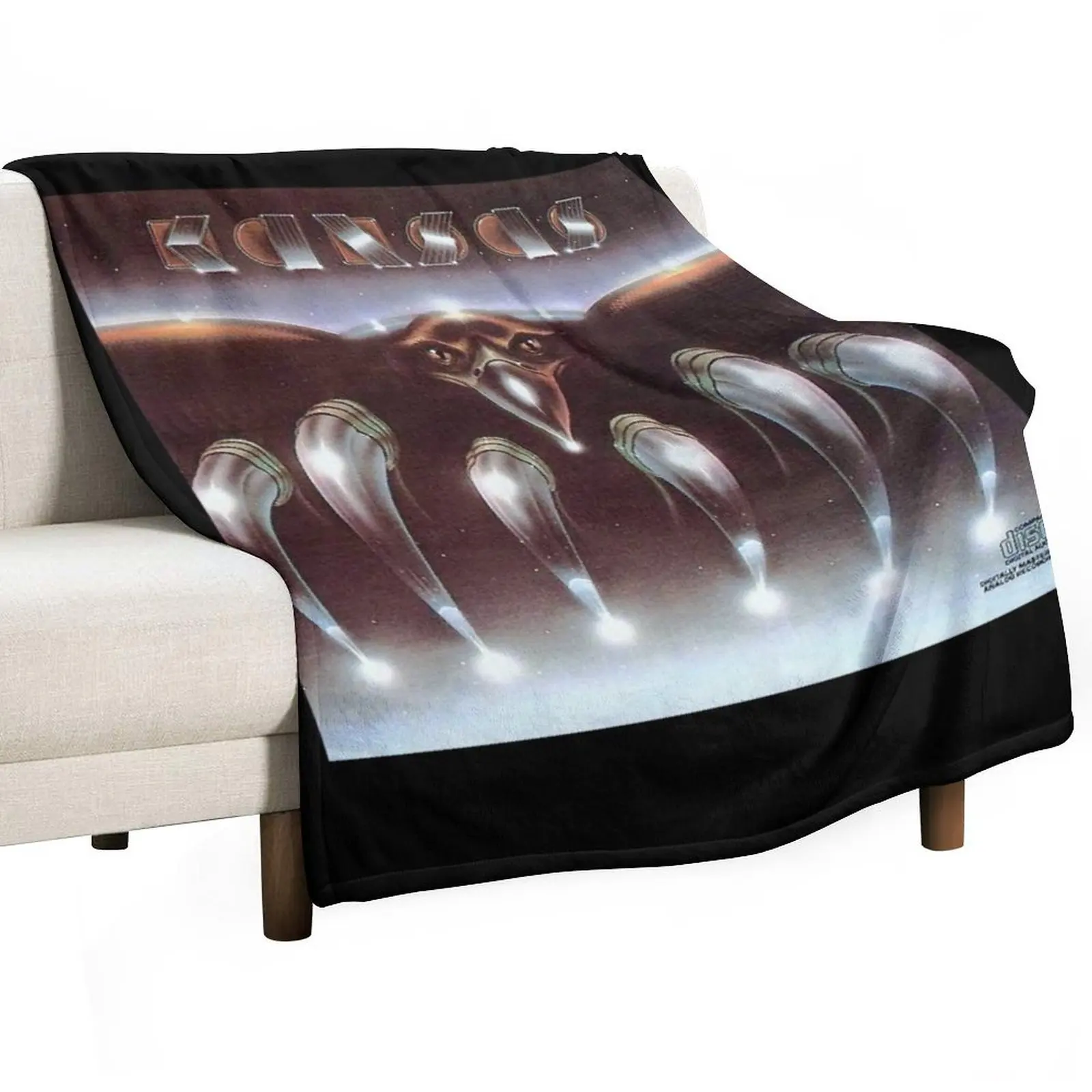 Kansas is an American rock band that became popular in the 1970s #03 Throw Blanket Vintage Single Hairys Blankets