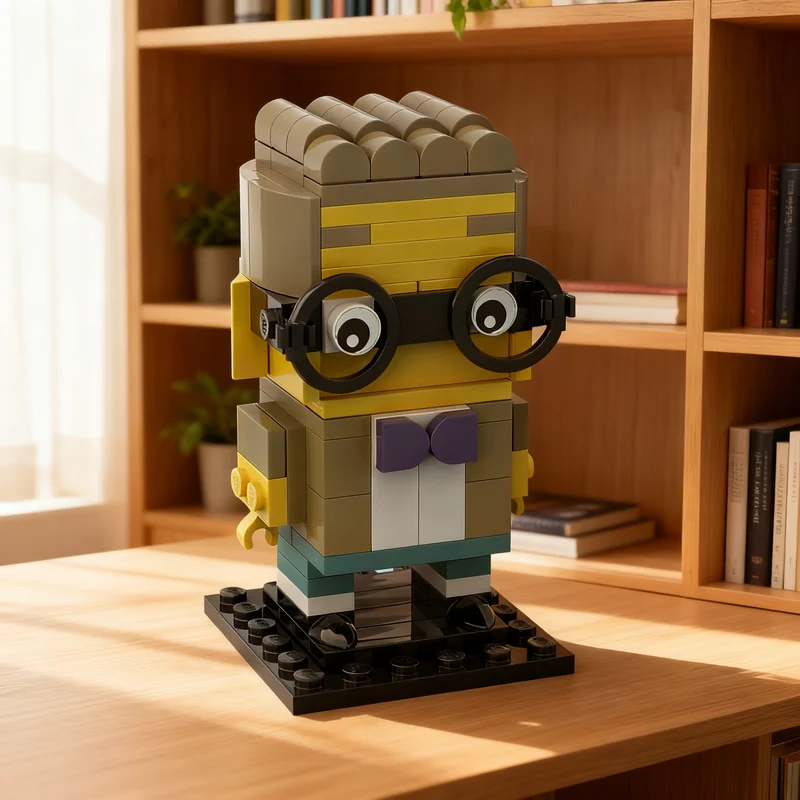 123pcs MOC BrickHeadz Mr Smithers Simpsons Model Building Blocks Toys Construction Christmas Gift Craft Collection Display Brick
