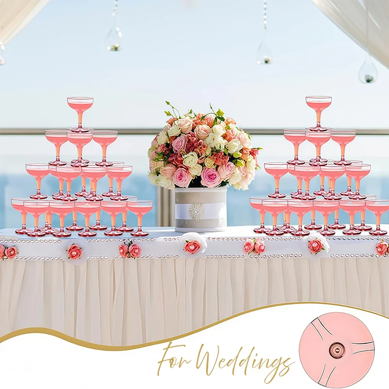 4-6 الطبقة الاكريليك برج الشمب - مراجعة Champagne Tower Set وسعره