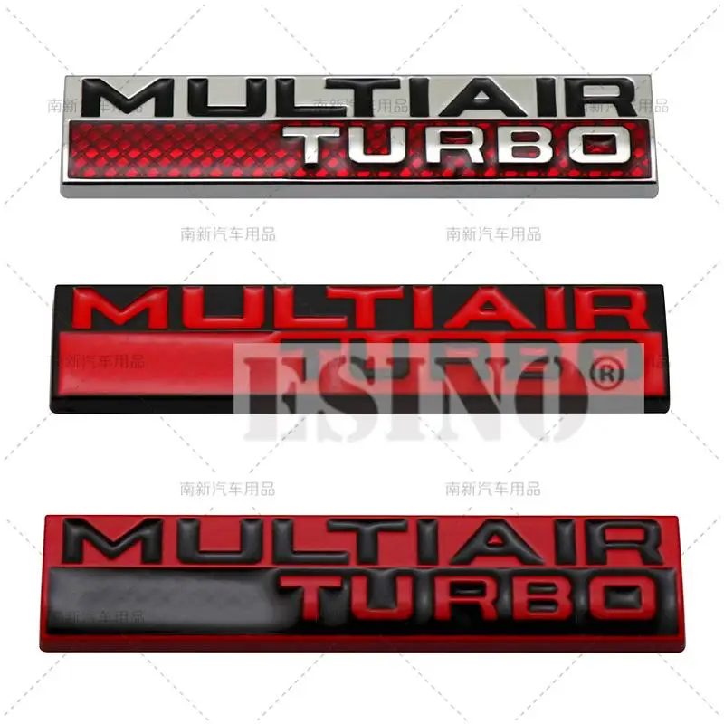 Car Styling Multiair Turbo 3D Metal Chrome Zinc Alloy Adhesive Emblem Badge Decal Auto Accessory for Fiat Punto Evo Abarth 500X