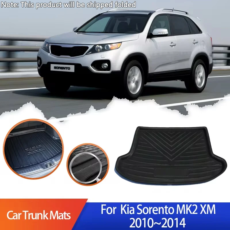 

Car Trunk Mat For Kia Sorento MK2 XM 2010 2011 2012 2013 2014 Floor Tray Liner Cargo Boot Carpet Tray Trunk Pad Auto Accessories