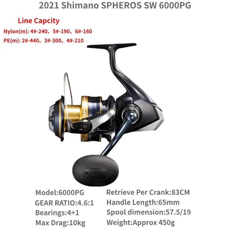 2021 SHIMANO SPHEROS SW 5000HG 5000XG 6000PG 6000HG 8000PG 8000HG