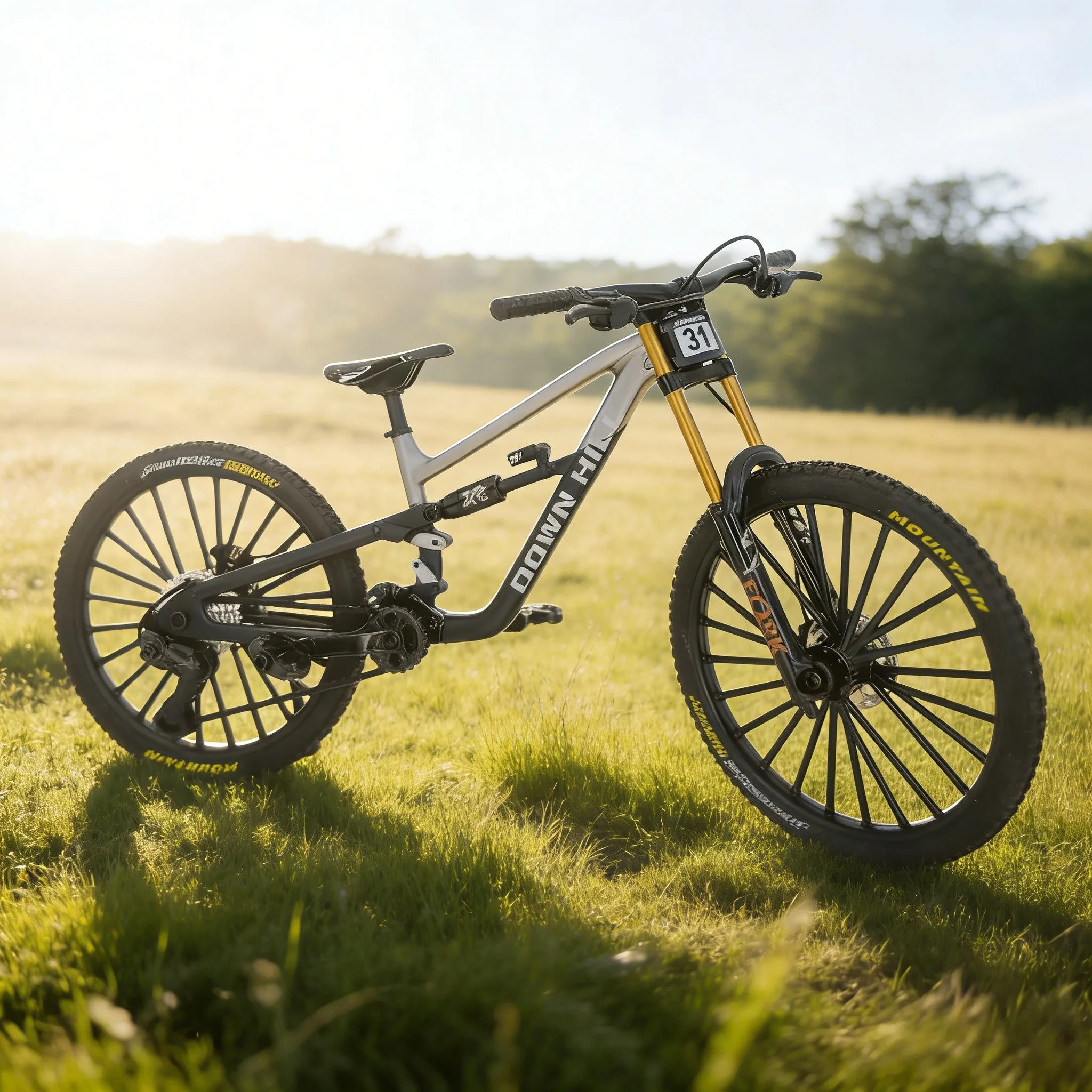 Bicicleta de Montaña de Juguete V10 con Doble Amortiguador de Simulación, Aleación, Cola Blanda, Modelo Coleccionable a Escala
