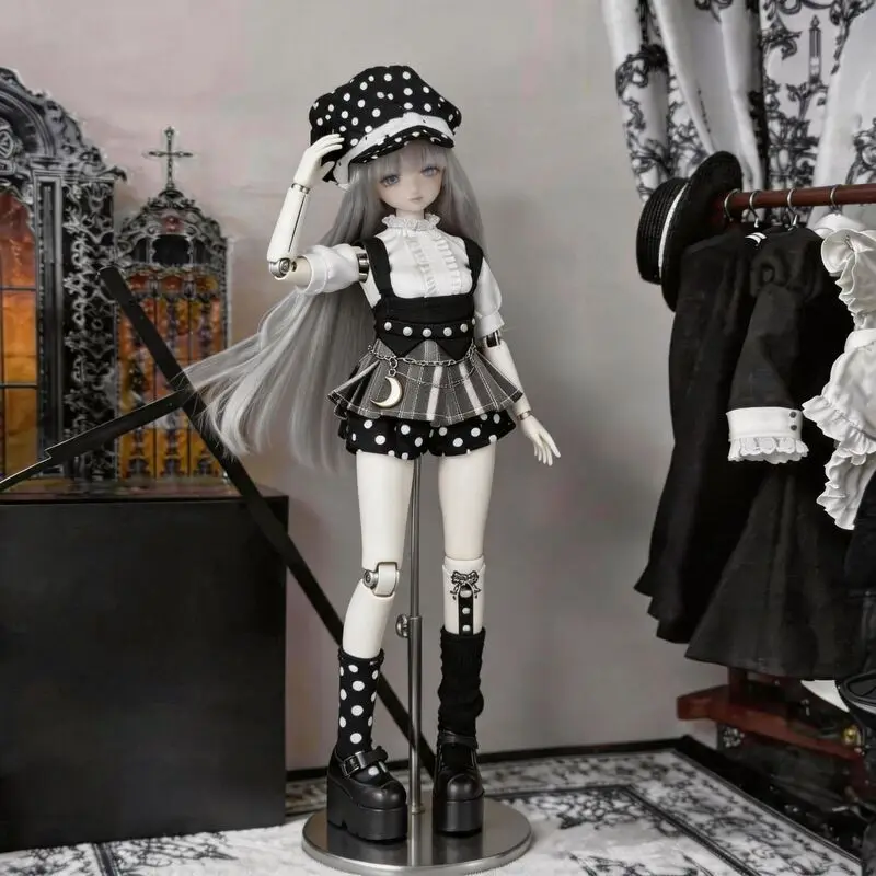 for 1/8 1/12 Dolls Clothes 11-16Cm Doll Set Lolita Style Bjd Dress Up Doll Trendy Play Doll Girl's Birthday Gift Kawaii