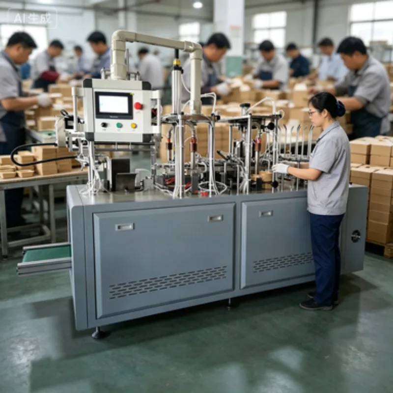 High Speed PLC Controlled Burger Box Making Machine Paper Forming Unit Carton Erecting Equipment Hamburger Box Maker 200pcs/min