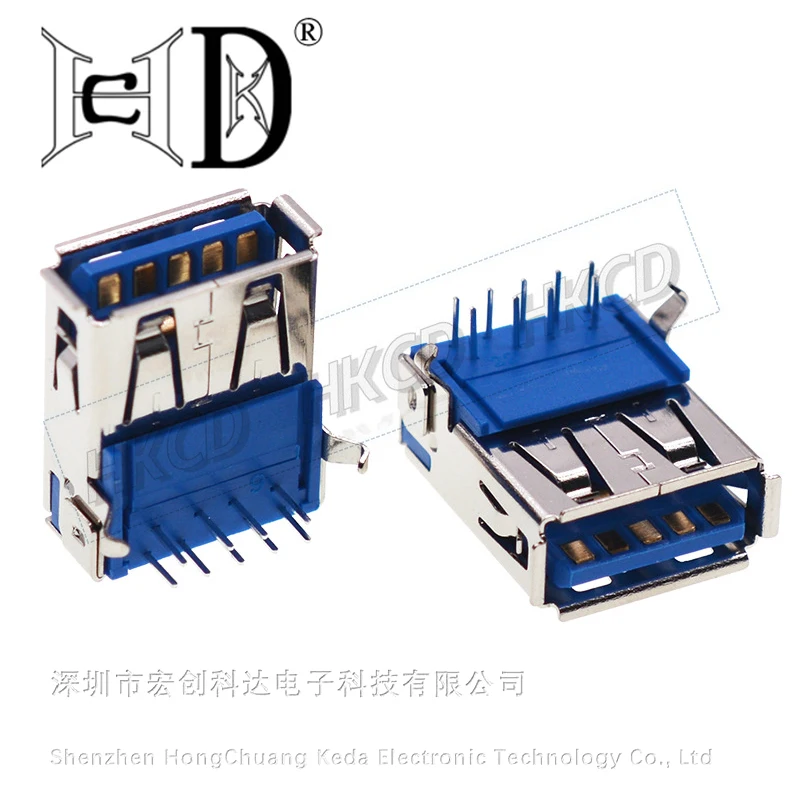 2pcs Type A Female USB 3.0 Connector Plug High-speed Data Transmission For Electric Toys, Small Fans, Headphone Charging Port