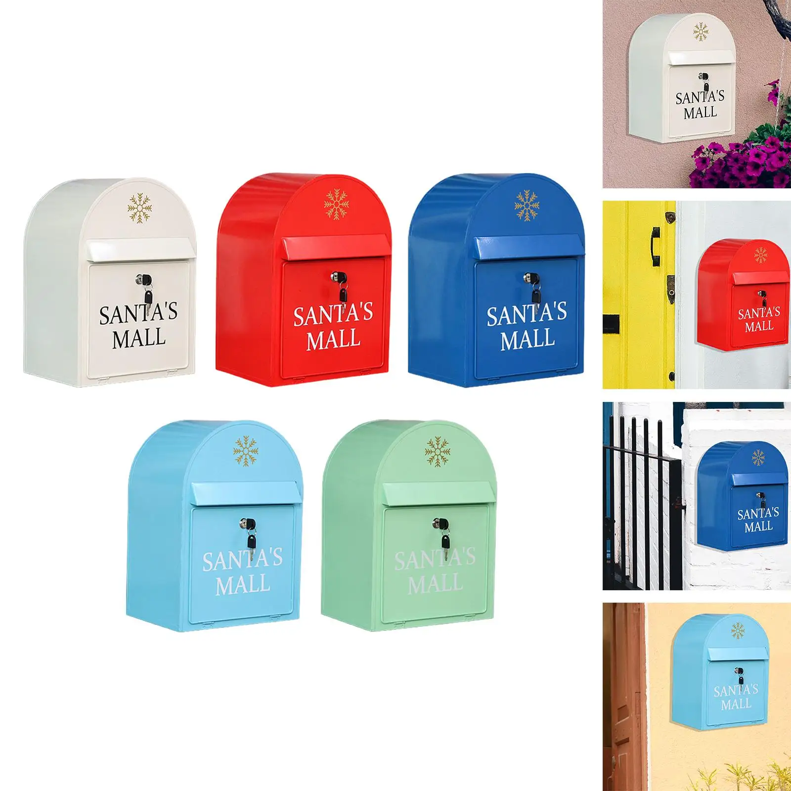 

Lockable Mailbox Magazines Holder Secure Rain Proof Widely Used Key Envelopes Hanging Modern Post Box Mail Boxes for Rural Decor