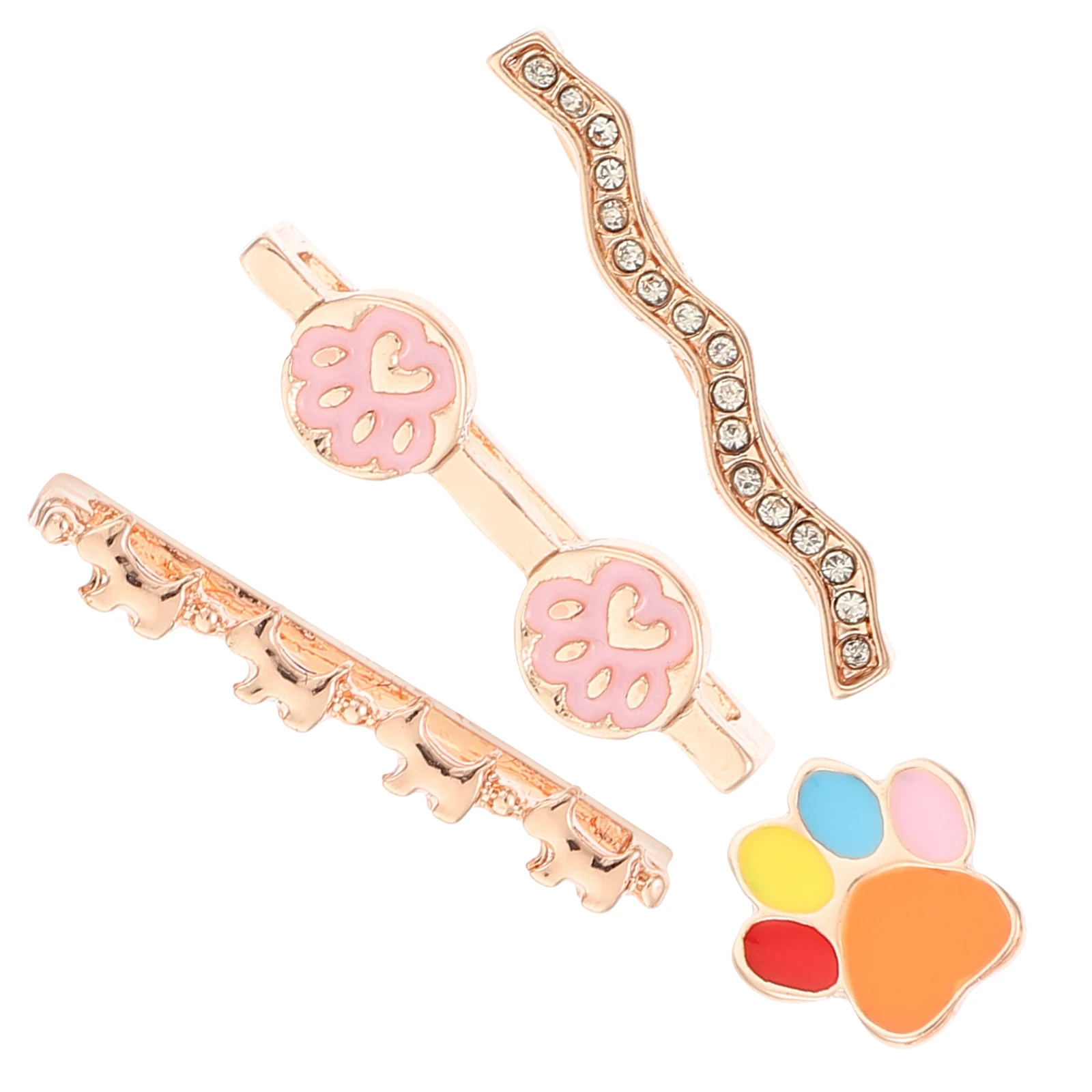 

4 Pcs Diamond Decorative Strap Watch Decoration Charms Decorations for Smartwatch Bands Watches Buckle