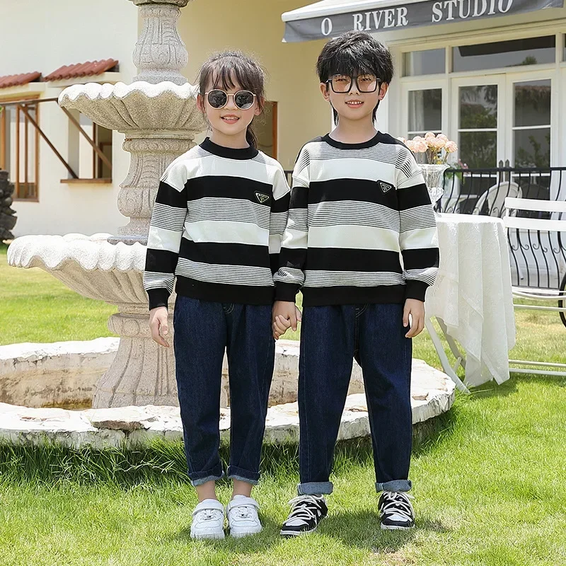 Autumn Same Family Outfits Baby and Dad Mom Jeans Father Mother and Son Daughter Matching Long Sleeve Sweatshirts Kids Clothing image 3