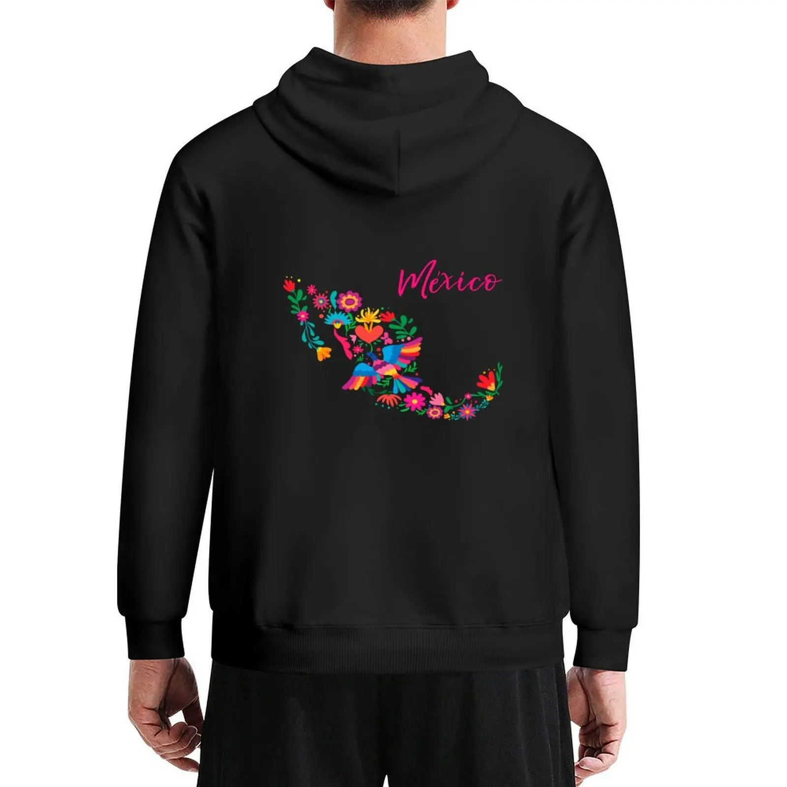 

Mexico Flowers Otomi Embroidery Design Hoodie blouse men's sweat-shirt korean autumn clothes pullover hoodies