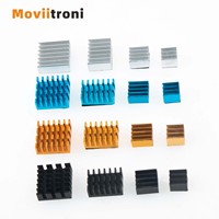 4pcs Aluminum Heatsink Cooler Kit Radiator Cooling for Raspberry Pi B+ 2/3/4 with Adhesive Tape