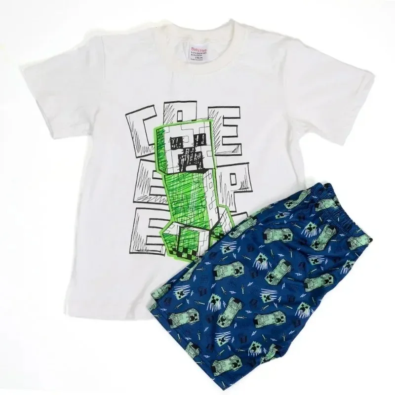 

Minecrafts Pajamas Angel Sleepwear Long Sleeved Pants Short-sleeved Suit Clothes