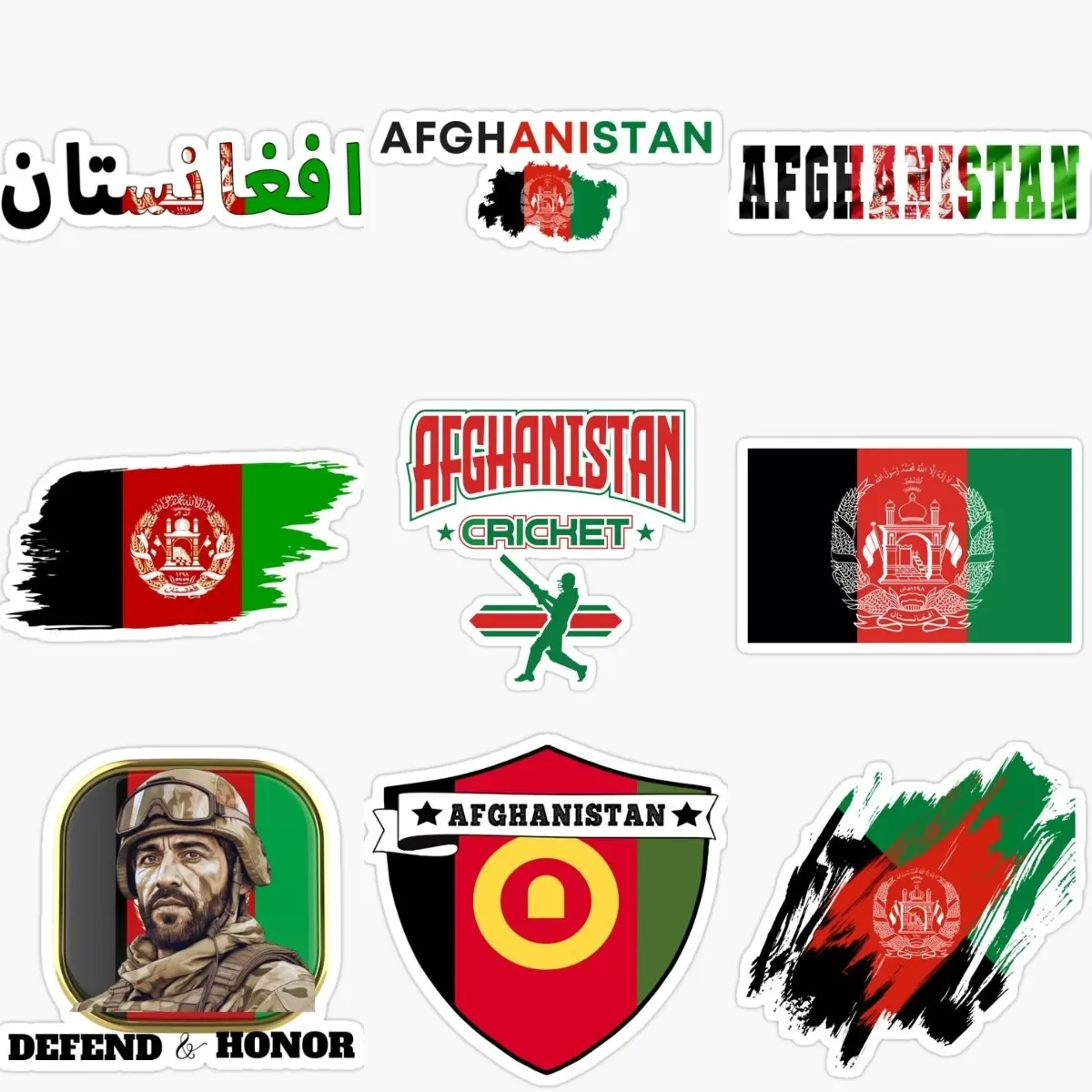 

Creative Afghanistan Flag Map Emblem Creative PVC Sticker for Decorate Car Bicycle Wall Van Truck Helmet Camper Bumper Decal