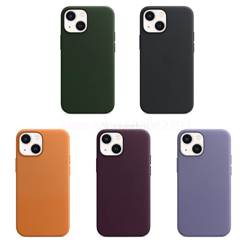 10 pcs Luxury Leather Magnetic Case With Animation Window For iPhone 14 13 Pro Max 13Mini For Magentic Charging Phone Cover