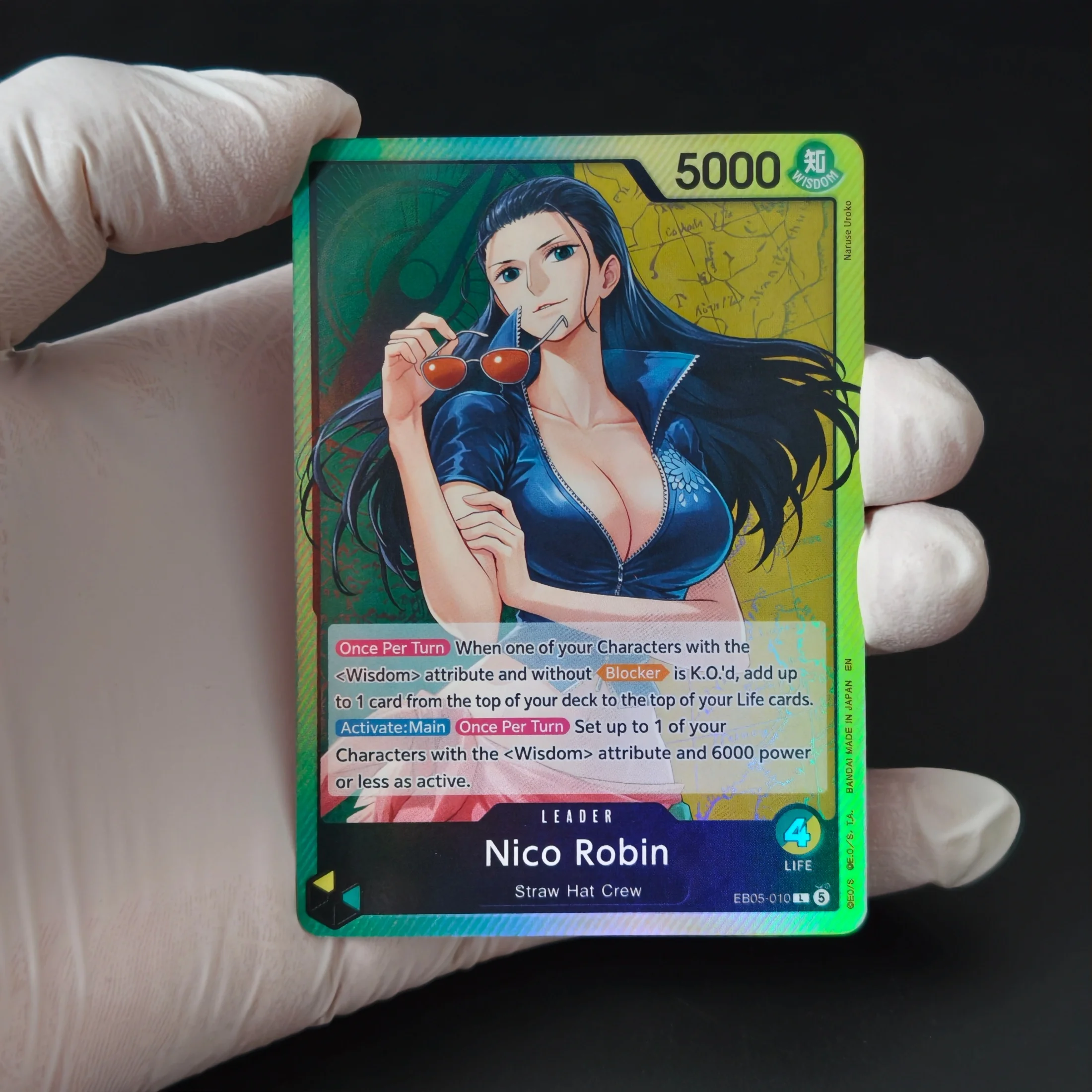 Proxy DIY One Piece Card Game OPCG EB05 Nico Robin Holo Textured Collectible Card TCG Advanced Anime Game Collection Card Gift