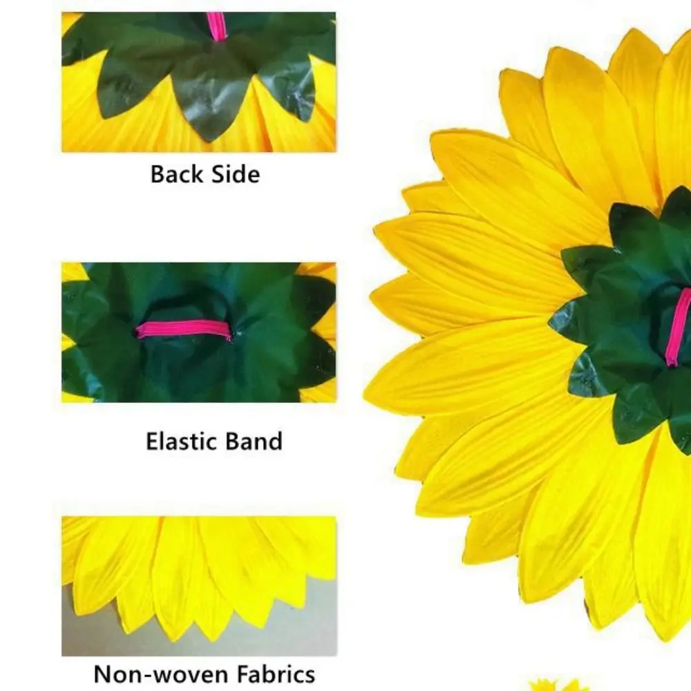 Nouveaux accessoires de danse tournesol 25cm/32cm, tissus Non tissés, fleurs à main, accessoires de spectacle de danse légers et réutilisables