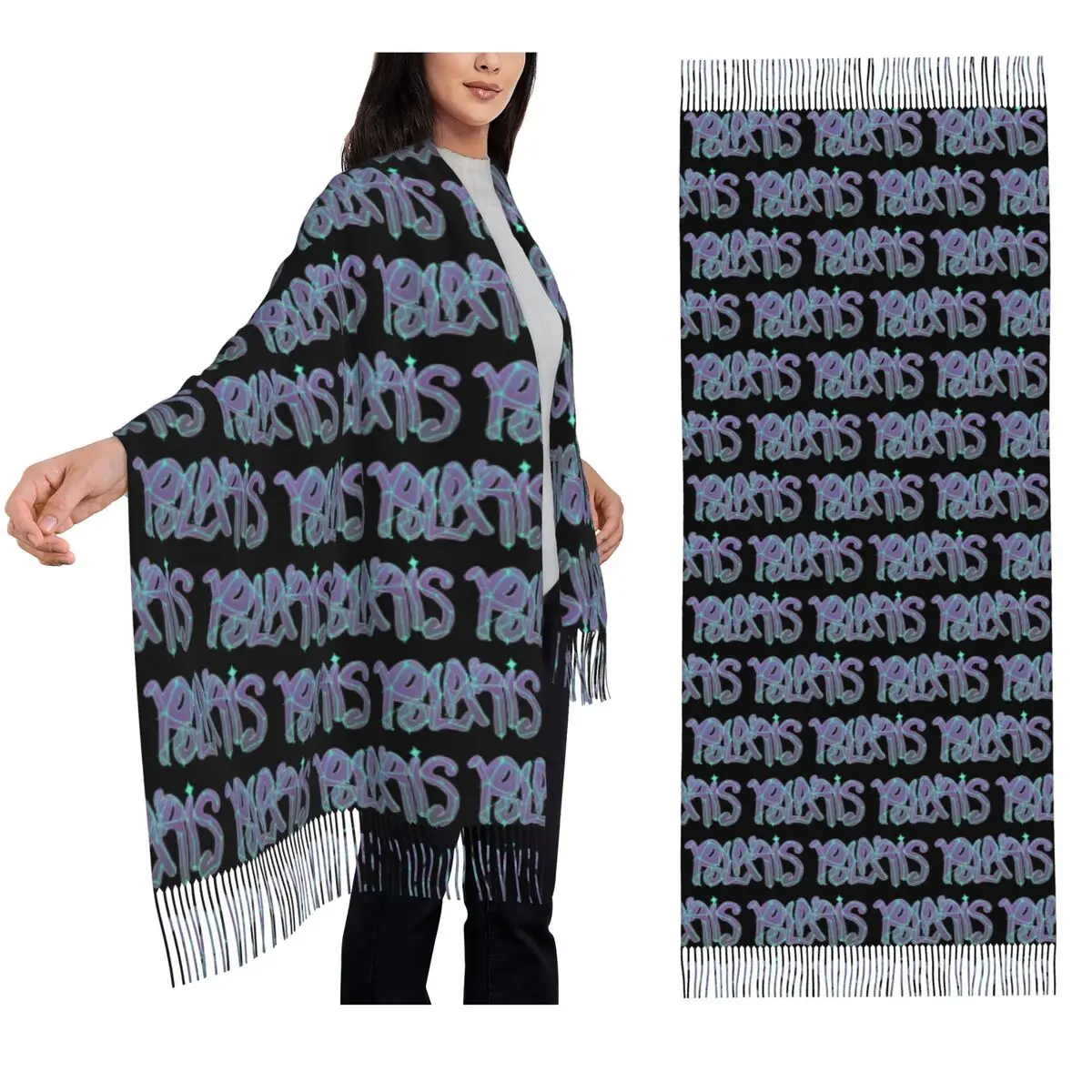 

Polaris Saiko 1371KM Scarf Tassel Scarves for Women Soft Warm Shawls and Wraps Large Fall Winter Shawl Wrap
