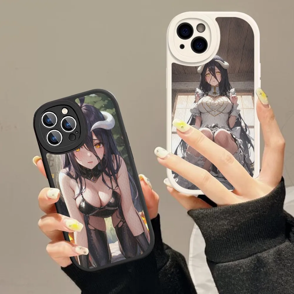 

Anime Overlord Albedo Phone Case Hard Leather For iPhone 14 13 12 Mini 11 14 Pro Max Xs X Xr 7 8 Plus Fundas