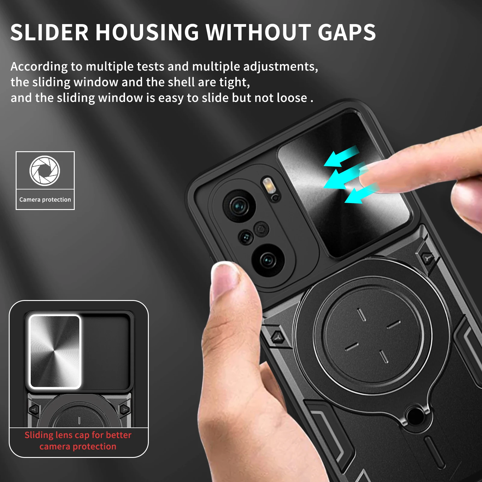 for f3poco case magnetic car holder ring phone case for pocophone little poco f3 f 3 5g pocof3 slide camera protect back cover