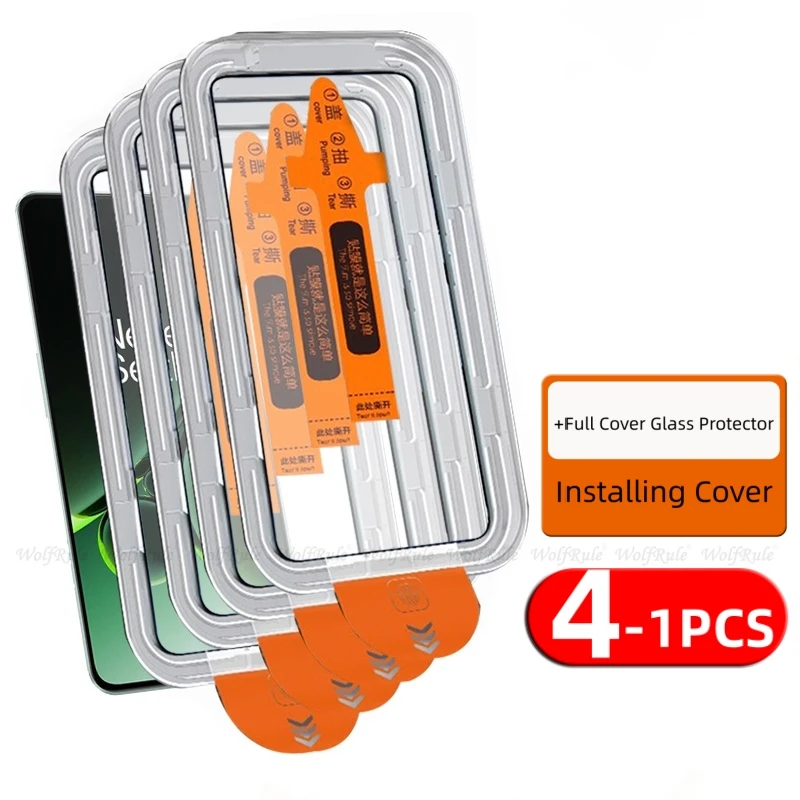 4/3/2/1pcs For Oneplus nord 4 Glass Oneplus nord 4 3 Tempered Glass 9H HD Full Dust Free Phone Screen Protector Oneplus nord 3