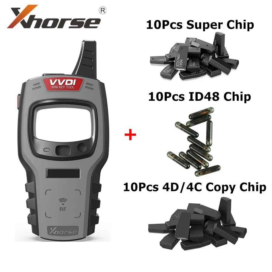 Xhorse VVDI Mini Key Tool Remote Key Programmer Global Version Can Choose Super Chip XNDS00EN XKB501EN ID48 Chip 4D 4C Chip