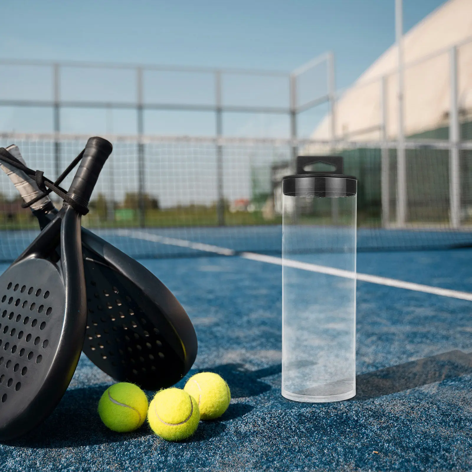 

4Pcs Tennis Ball Pickup Tube Transparent PVC Dustproof Storage Container for Badminton Golf Ping Pong Ball Organizer Sports Gear