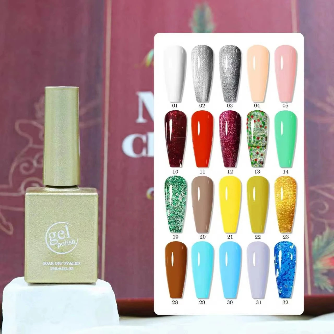 Christmas Gel Nail Polish Set 36 Colors Logo Salon Wholesale Kit Long Lasting Nail Art Supplies