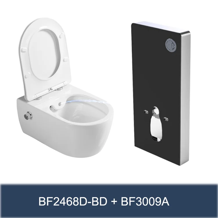 Universal dual flush CE glass concealed toilet cistern water tank for wall hung 