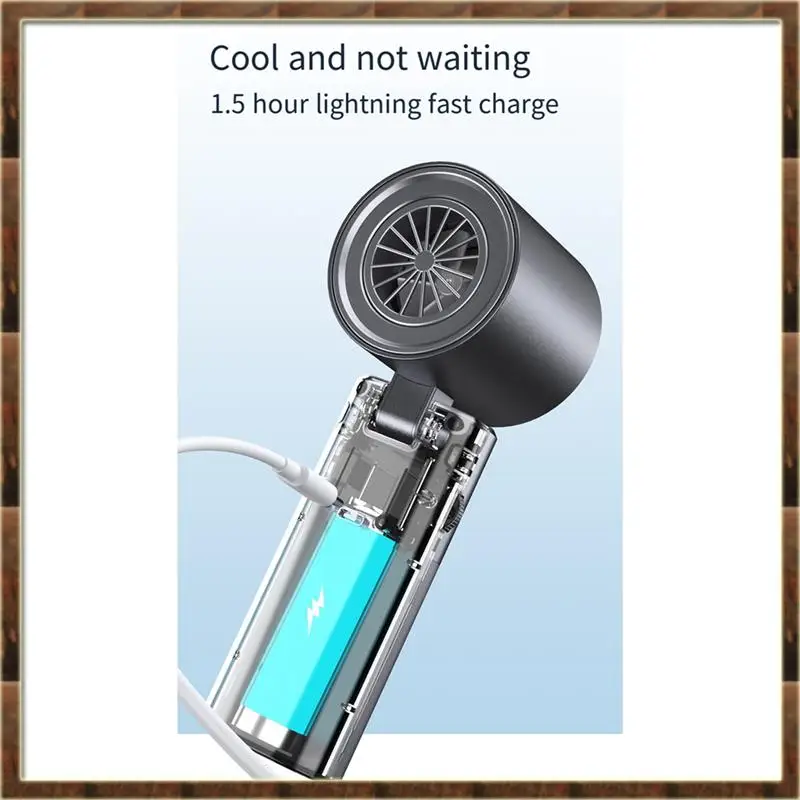 

A48T Mini Violent Turbo Fan USB Charging Outdoor Turbo Portable Fan Plastic 100 Speed Adjustable Small Fan,A