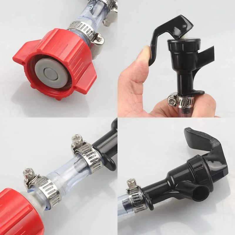 AS60-2X Generic Red BIB Tap Valve For Coca Cola Bag In Box Syrups Picnic Faucet Soda Dispensing Hose Kit By Gwenb 12Cm