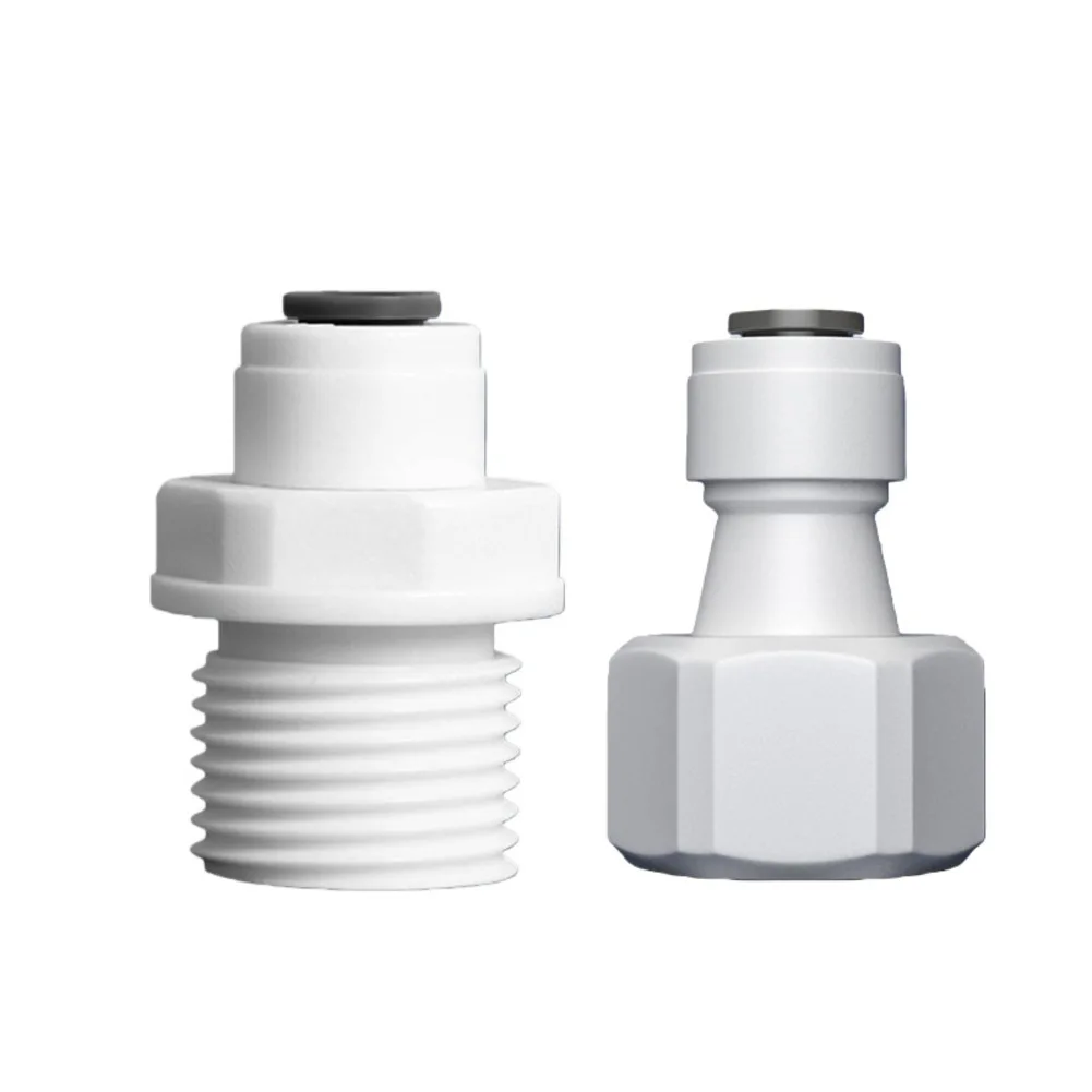 Under-sink Filter Install White 1 4 To 1 2 Adapter RO Fitting Polyoxymethylene Material Tool-free Installation