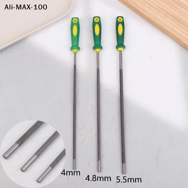

4.0mm 4.8mm 5.5mm Round High Carbon Steel Saw Chain Files Kit Chain Saw Sharpening File For Chainsaw Accessories Woodwork Tools
