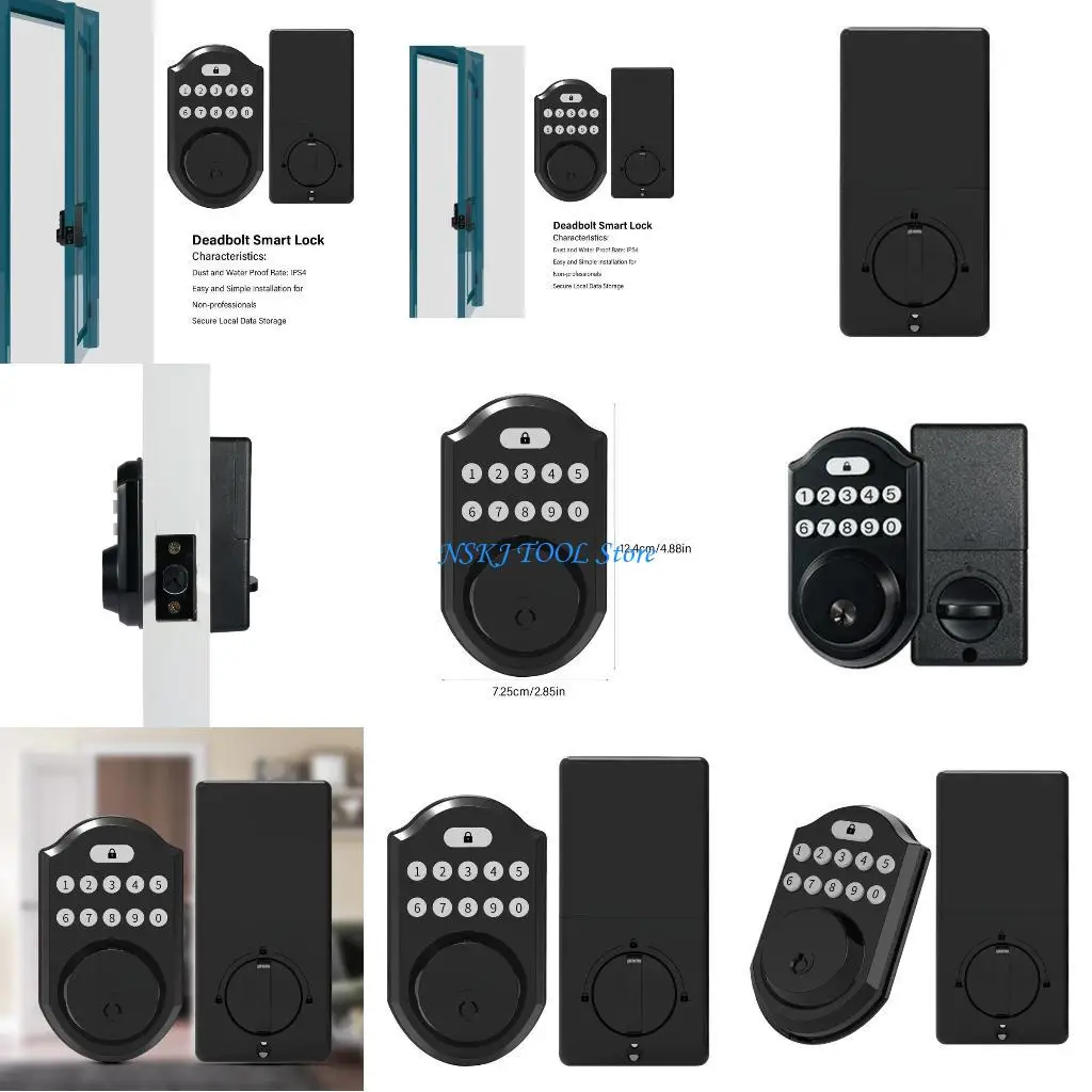 

L8RC Multipurpose Digit Combination Bolt Sturdy Alloy Materials Security Latches Accessory for Home and Garden Gate