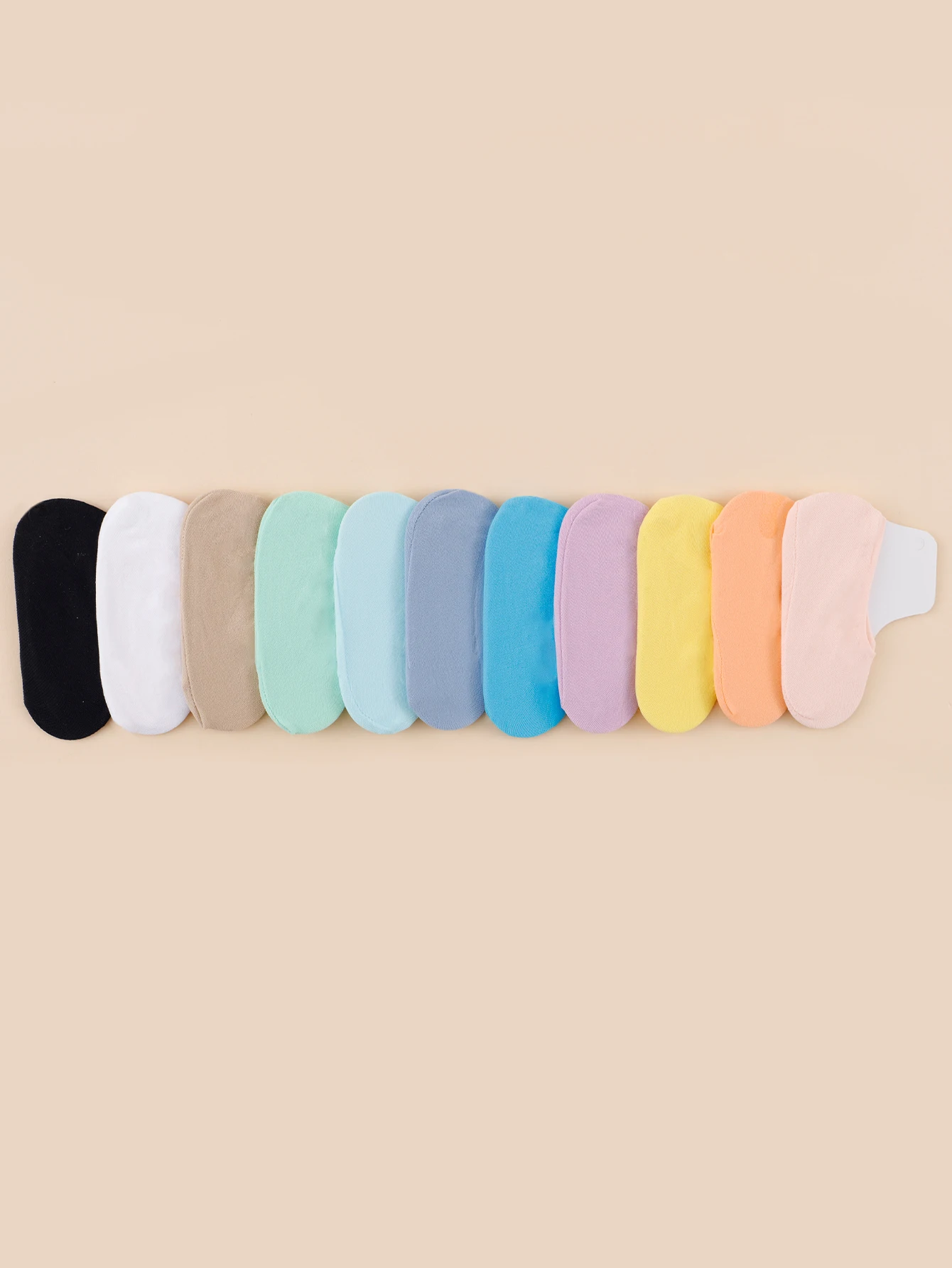 1/5/10/15/20 Pairs Women Random Solid No Show Socks Breathable Sweat Absorbent Ins Summer Casual Trendy Comfy Daily Wear view 2