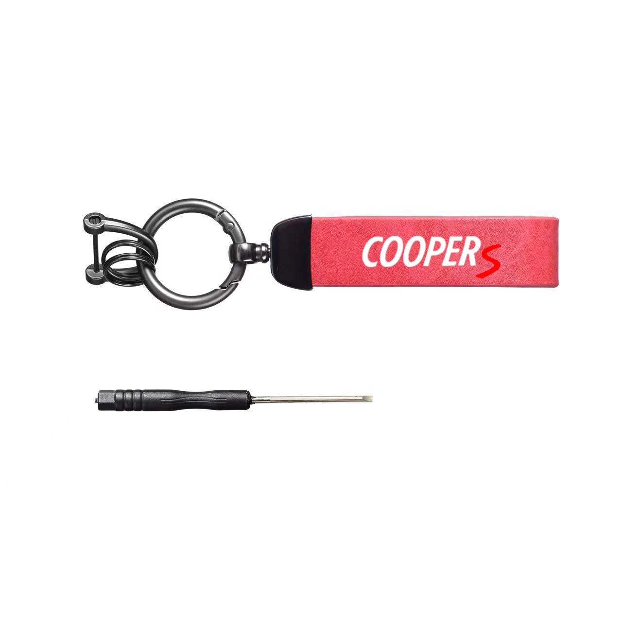 COOPERS  style motorcycle carbon fiber leather and luxury suede keychains, horseshoe buckles, and jewelry buckles