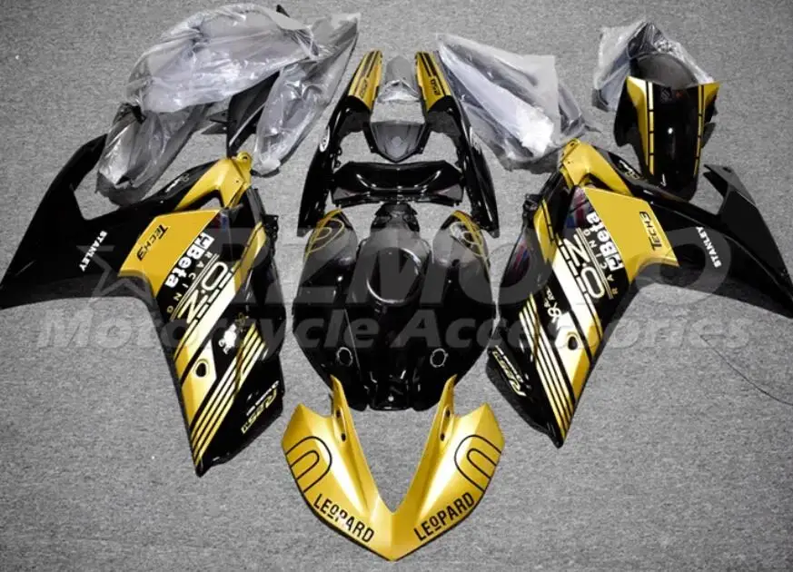 4Gifts New ABS Motorcycle Fairings Kit Fit For YAMAHA R3 R25 2015 2016 2017 2018 15 16 17 18 Bodywork Set Custom Golden Black