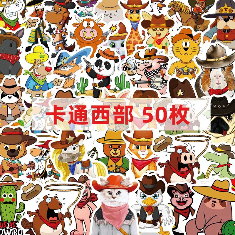 50Pcs Cartoon Western Cowboy Red Dead Graffiti Sticker Fiets Skateboard Auto Helm Laptop Computer Groothandel