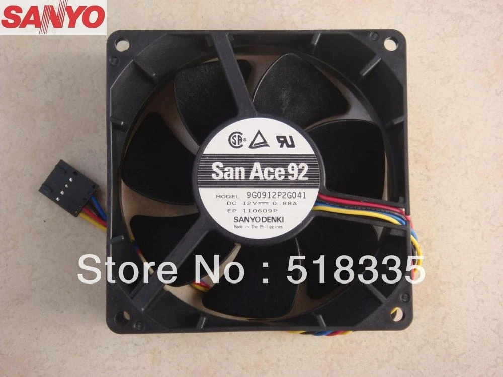 

Sanyo 9032 9cm 9G0912P2G041 12V 0.88A server cooling fan