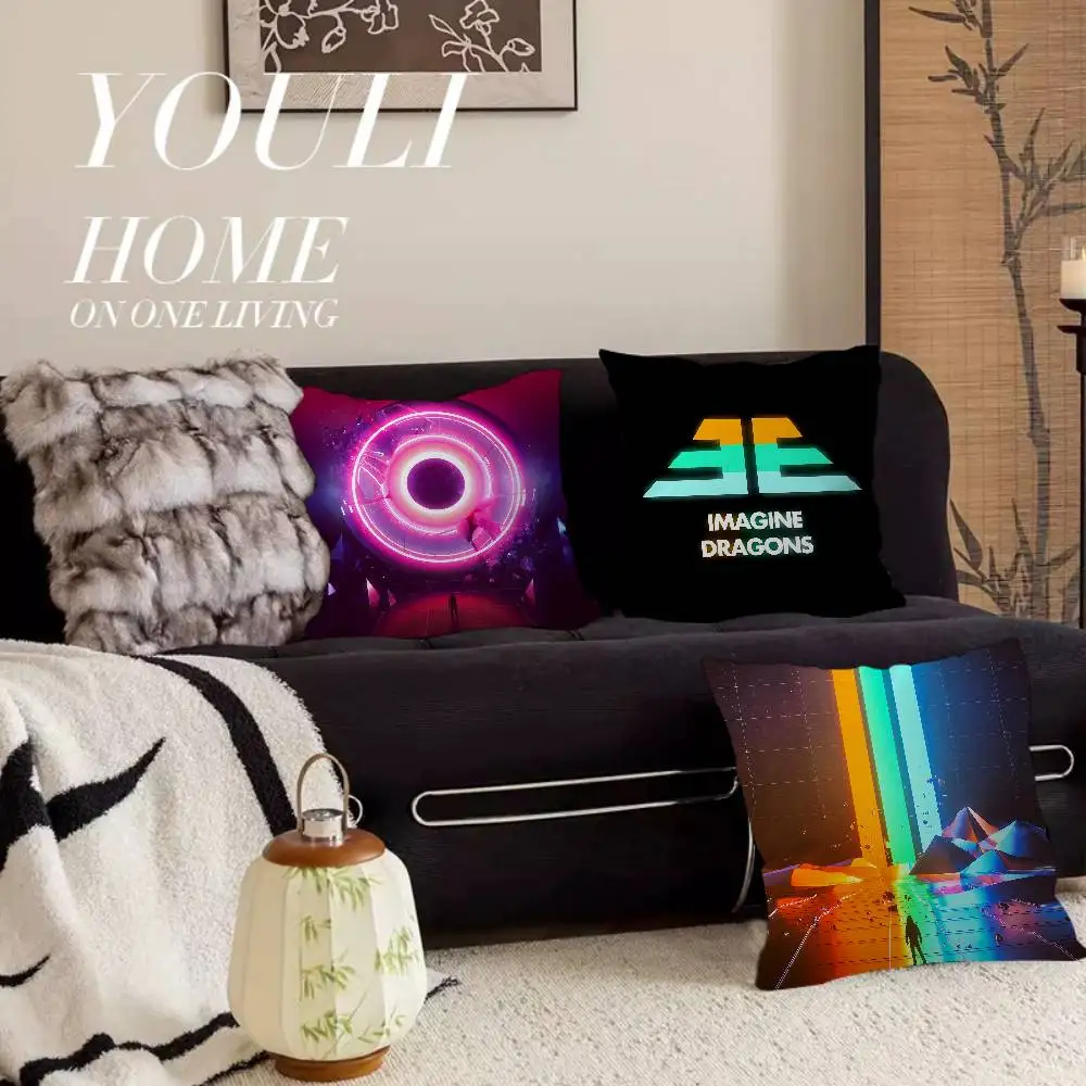 Popular Band I-Imagine D-Dragons Cushion Cover Polyester Sofa Cushions Decorative Throw Pillows Home Decoration Pillowcover