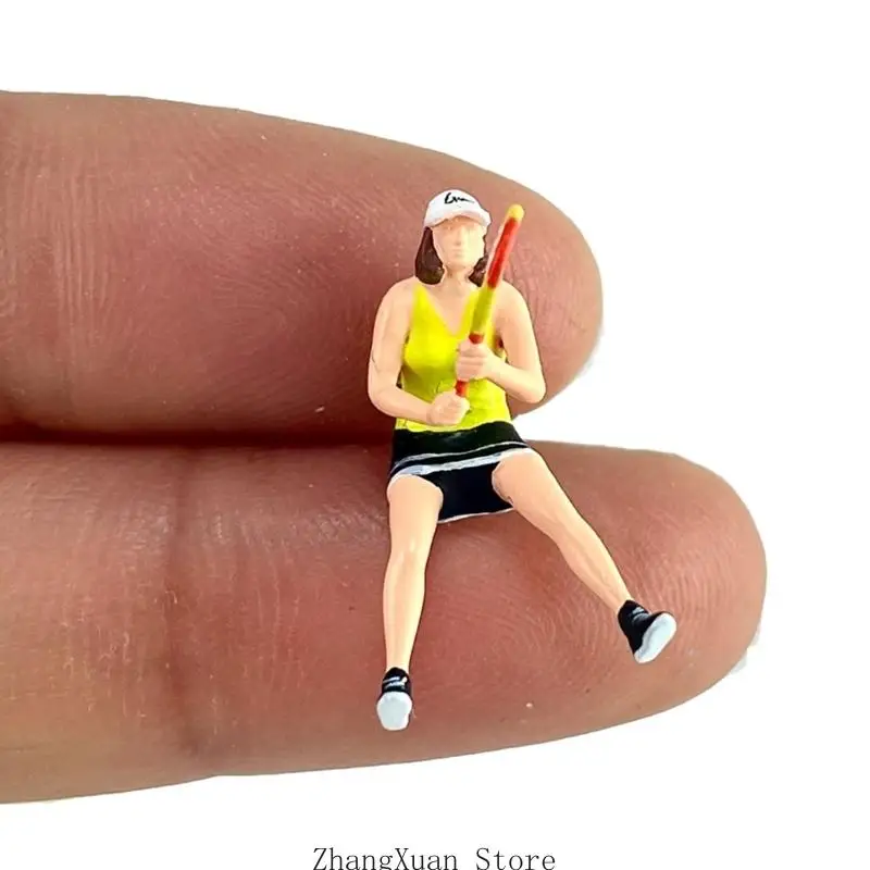 Tennisspieler-Figurenmodell, Maßstab 1:64, bemalte Miniaturfigur, Miniaturszenen, 3XUF – Detail 3