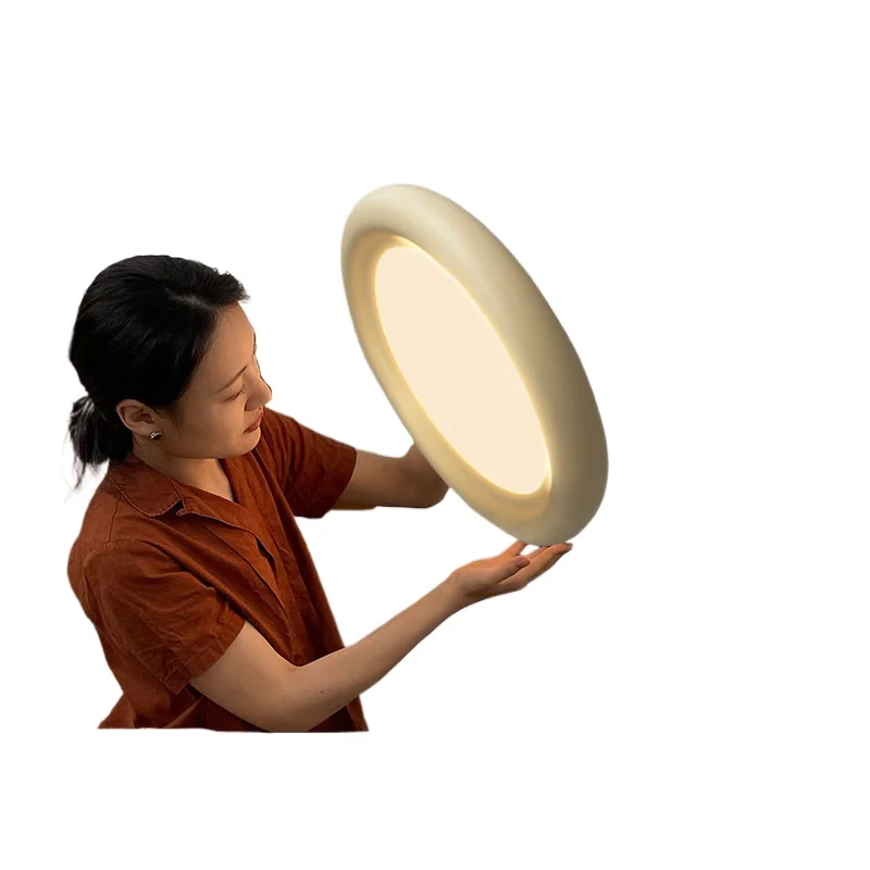 Lampada da soffitto francese color crema per camera da letto, camera moderna e semplice, protezione a spettro completo