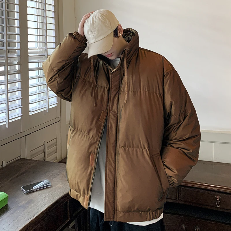 

Trendy Dragon Men's down Jaet Loose Fit Outdoor Sports Warmth Youth Faion Polyester Fiber White Du down Inner