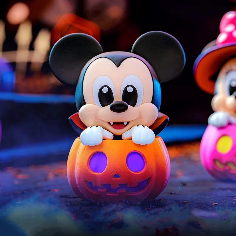 Auténtico Mickey Mouse y sus amigos serie calabaza caja ciega punto regalo de Halloween pieza de exhibición figura de juguete coleccionable