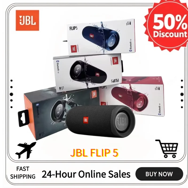 Оригинальный JBL Flip5 Bluetooth-динамик Мини-портативный водонепроницаемый беспроводной динамик бас-стерео музыка открытый для путешествий и