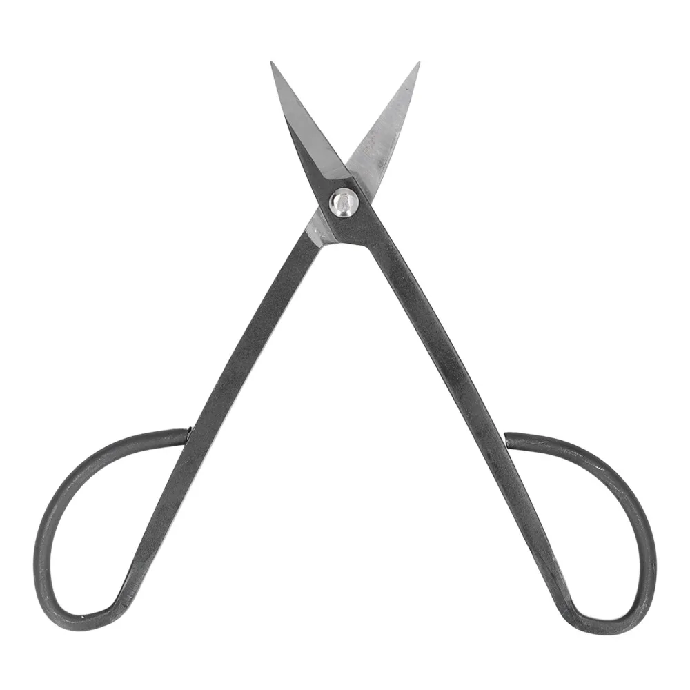Tijeras para bonsái de acero inoxidable con mango de mariposa, tijeras negras para ramas de plantas, tijeras de poda ligeras para arreglos florales