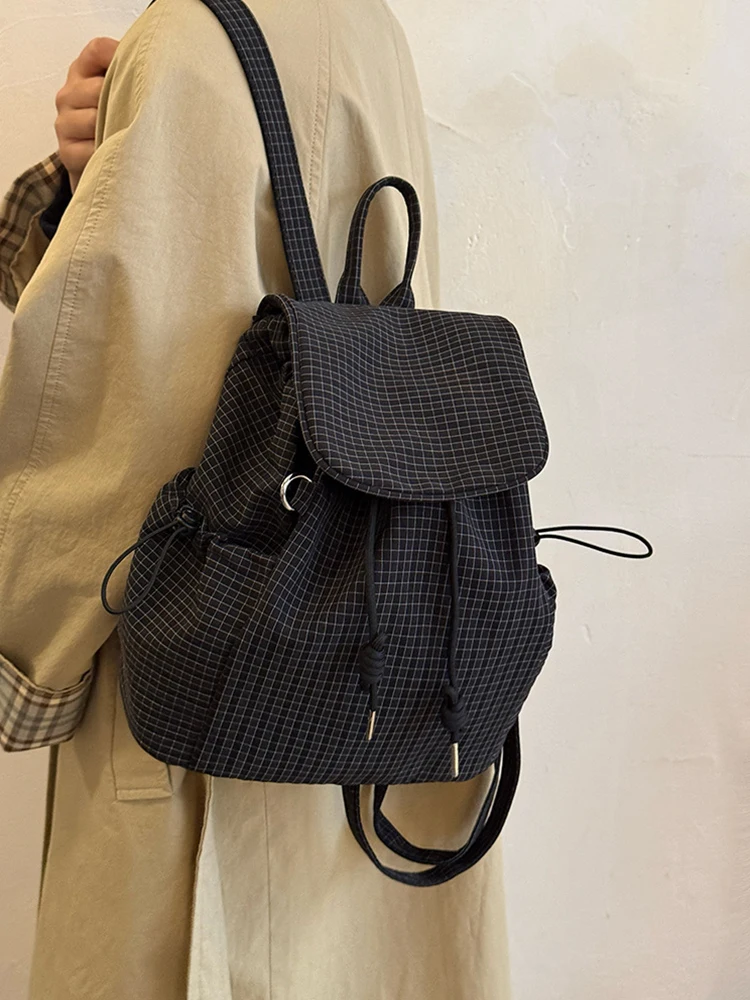 حقيبة ظهر جديدة برباط منقوشة لعام 2025، حقيبة ظهر للطلاب ذات سعة كبيرة، حقيبة ظهر من النايلون خفيفة الوزن، حقيبة نسائية كاجوال عصرية