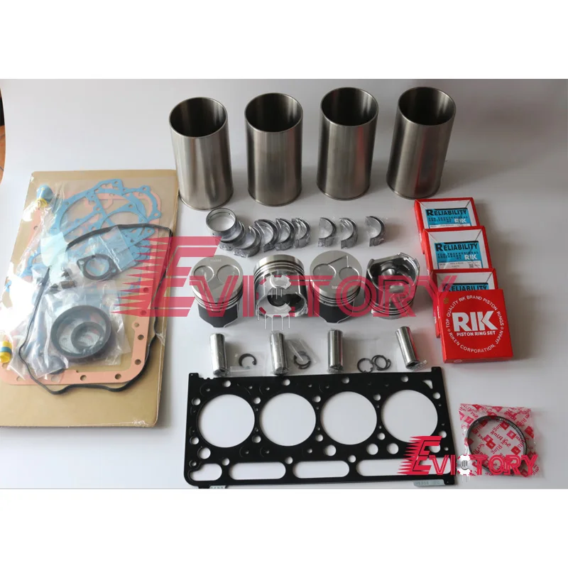 

For Kubota V2403T V2403M V2403DI V2403 rebuild overhaul kit piston ring liner gasket bearing + valve guide seat