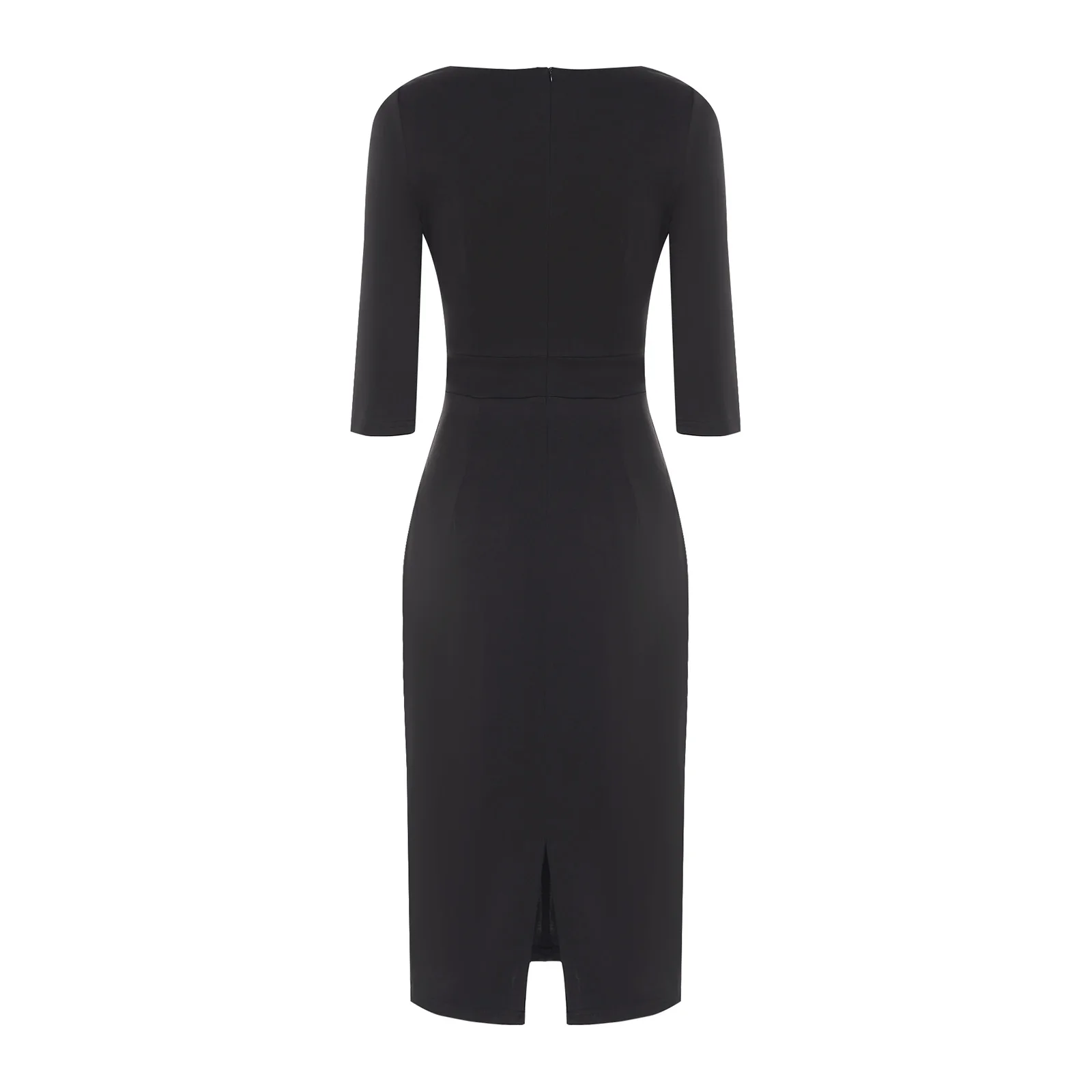 ชุดเดรสทำงานทรงเข้ารูปสำหรับผู้หญิง แขนสั้น เหมาะสำหรับงานเลี้ยงกลางคืน งานออฟฟิศ หรืองานพรอม